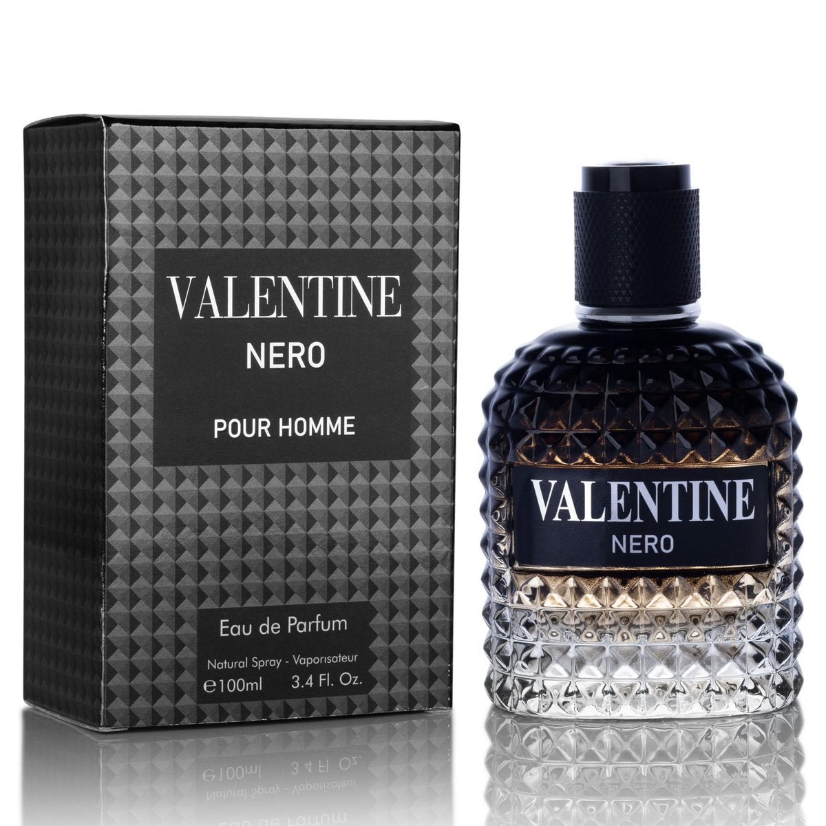 Urban Collection Valentine Nero for Men - Woody Aromatic Eau de Parfum, Masculine Scent with Floral & Mineral Notes, 3.4 Fl Oz - görsel 1