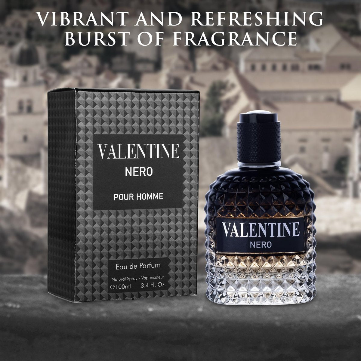 Urban Collection Valentine Nero for Men - Woody Aromatic Eau de Parfum, Masculine Scent with Floral & Mineral Notes, 3.4 Fl Oz - görsel 7