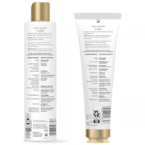 Pantene Nutrient Blends Unbreakable Lengths Shampoo and Conditioner Set – Strengthening Hair Care for Long, Healthy Hair Avelisse
