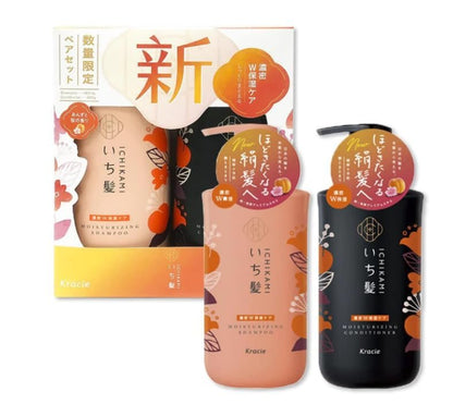 Ichikami Moisturizing Shampoo & Conditioner Set 480ml+480ml + 1 Hair Tie Avelisse