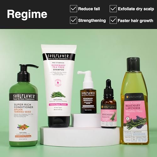 Soulflower Rosemary Redensyl Hair Growth Serum - 3% Redensyl, 4% Anagain, Caffeine, Biotin, Keratin - for Men & Women - 30 ml Avelisse