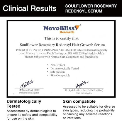 Soulflower Rosemary Redensyl Hair Growth Serum - 3% Redensyl, 4% Anagain, Caffeine, Biotin, Keratin - for Men & Women - 30 ml Avelisse