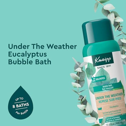 Kneipp Under The Weather Eucalyptus Aromatherapy Bubble Bath – Respiratory Wellness, Vegan, Sulfate Free, 13.5 fl oz Avelisse
