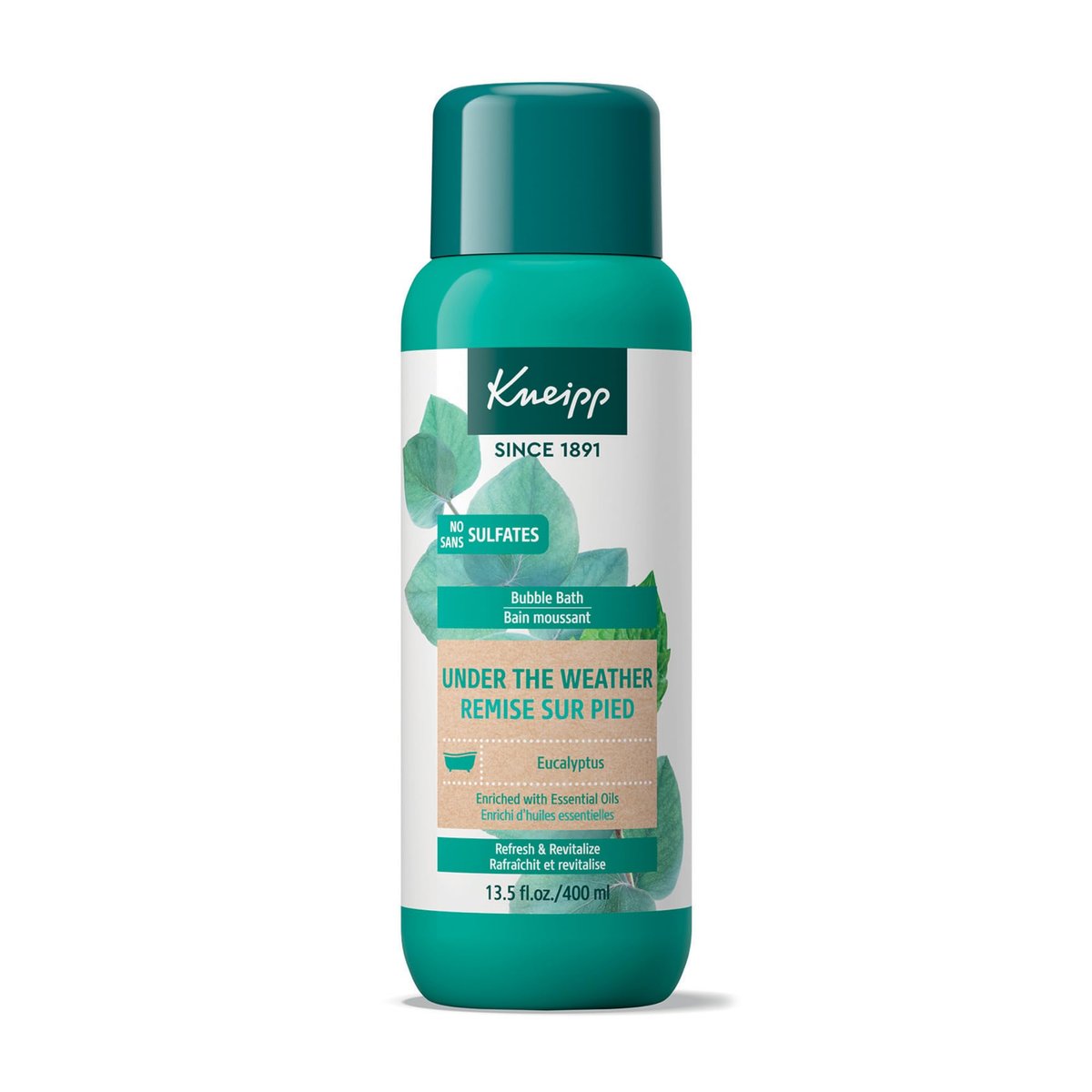 Kneipp Under The Weather Eucalyptus Aromatherapy Bubble Bath – Respiratory Wellness, Vegan, Sulfate Free, 13.5 fl oz Avelisse