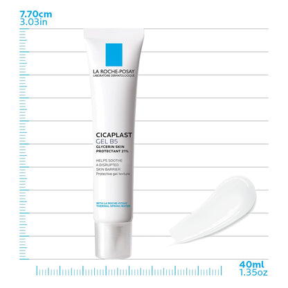 La Roche-Posay Cicaplast Gel B5 - Protective Repair Gel for Cracked, Chapped Skin with Madecassoside and Glycerin, Post-Procedure Care, 1.35 Fl Oz Avelisse
