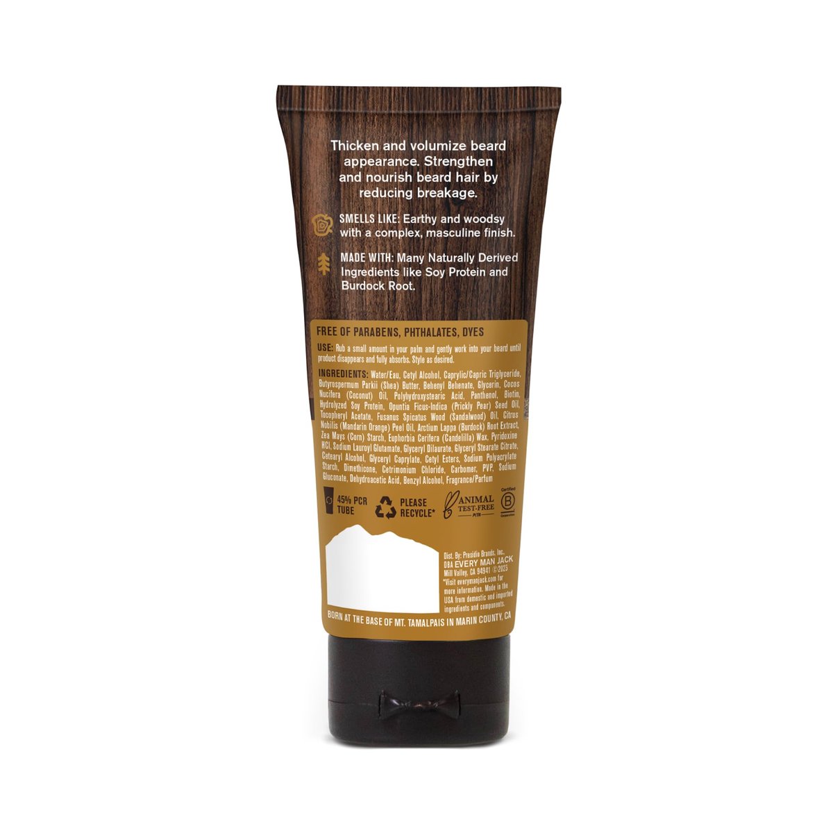 Every Man Jack Beard Thickening Cream, 2.8 oz (2 Pack) – Strengthens, Thickens & Nourishes with Biotin & Vitamin B6 – Light Sandalwood Scent Avelisse