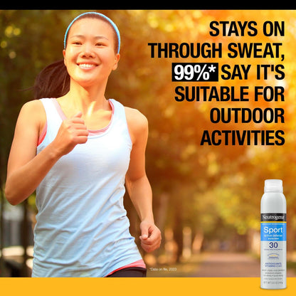 Neutrogena Sport Active Defense SPF 30 Sunscreen Spray – Sweat & Water Resistant Broad Spectrum UVA/UVB Protection, Oxybenzone-Free, 5 oz Avelisse