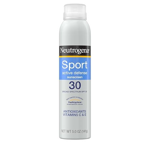 Neutrogena Sport Active Defense SPF 30 Sunscreen Spray – Sweat & Water Resistant Broad Spectrum UVA/UVB Protection, Oxybenzone-Free, 5 oz Avelisse