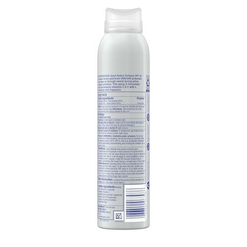 Neutrogena Sport Active Defense SPF 30 Sunscreen Spray – Sweat & Water Resistant Broad Spectrum UVA/UVB Protection, Oxybenzone-Free, 5 oz Avelisse