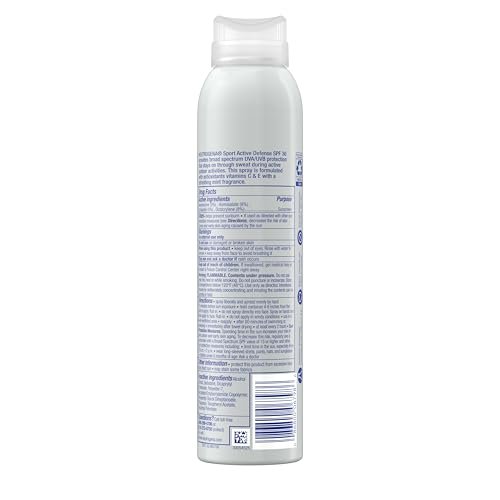 Neutrogena Sport Active Defense SPF 30 Sunscreen Spray – Sweat & Water Resistant Broad Spectrum UVA/UVB Protection, Oxybenzone-Free, 5 oz Avelisse