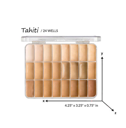 Vueset Tahiti Empty Lipstick Palette Case – Transparent Depotting Container for Custom Makeup Organization Avelisse