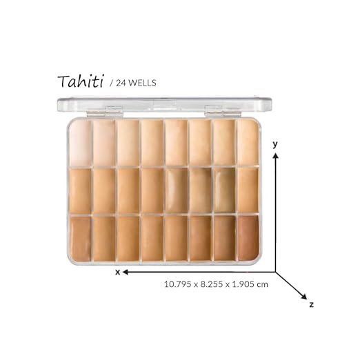 Vueset Tahiti Empty Lipstick Palette Case – Transparent Depotting Container for Custom Makeup Organization Avelisse