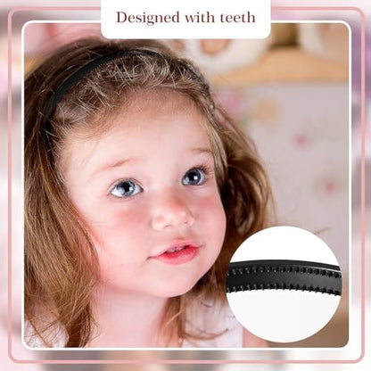 XunYee 100 Pcs Plastic Headbands Bulk Black Headbands with Teeth Plain Hair Bands for Women Girls Craft DIY Hair Accessories (Black, 10 mm) Avelisse