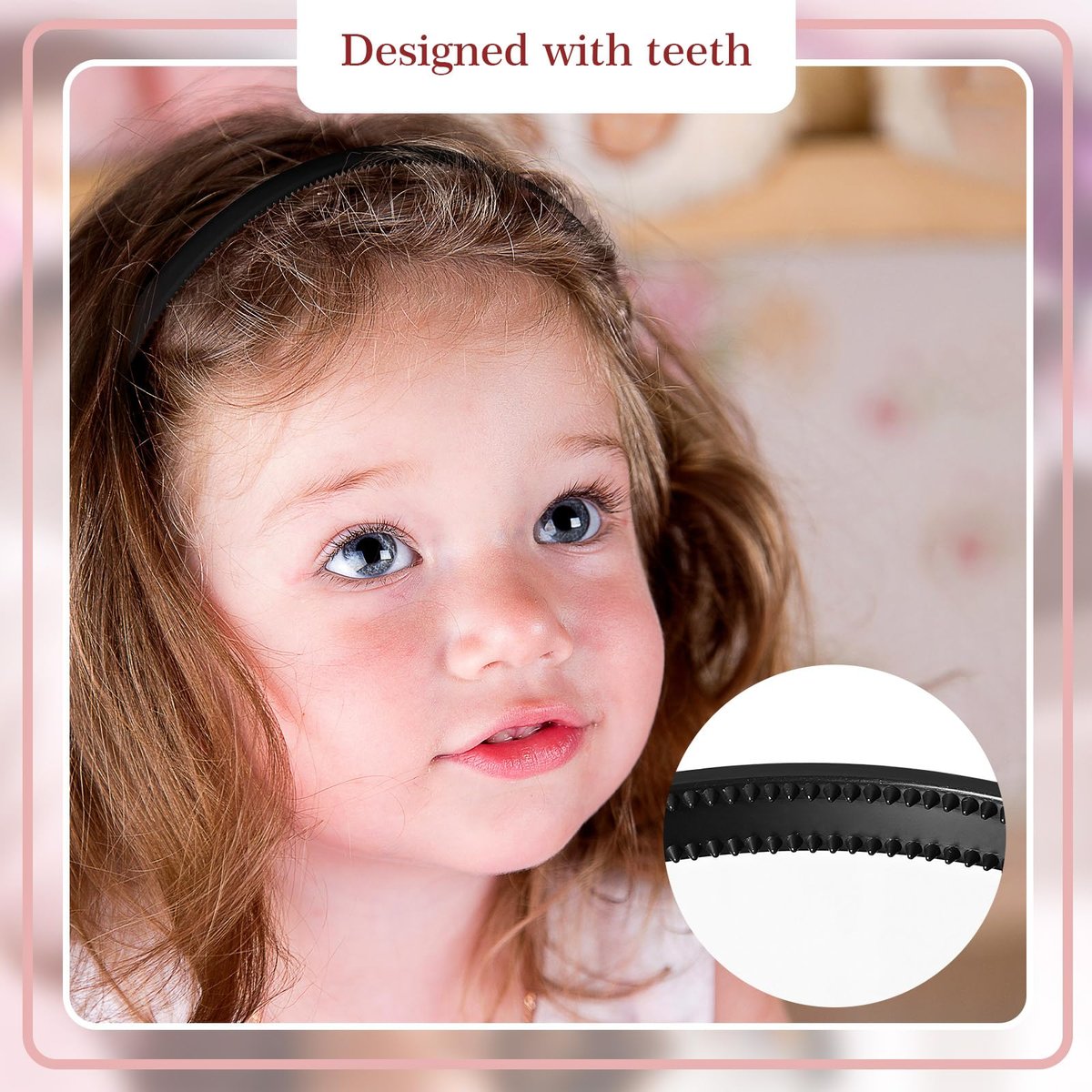 XunYee 100 Pcs Plastic Headbands Bulk Black Headbands with Teeth Plain Hair Bands for Women Girls Craft DIY Hair Accessories (Black, 10 mm) Avelisse