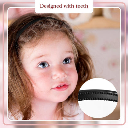 XunYee 100 Pcs Plastic Headbands Bulk Black Headbands with Teeth Plain Hair Bands for Women Girls Craft DIY Hair Accessories (Black, 10 mm) Avelisse