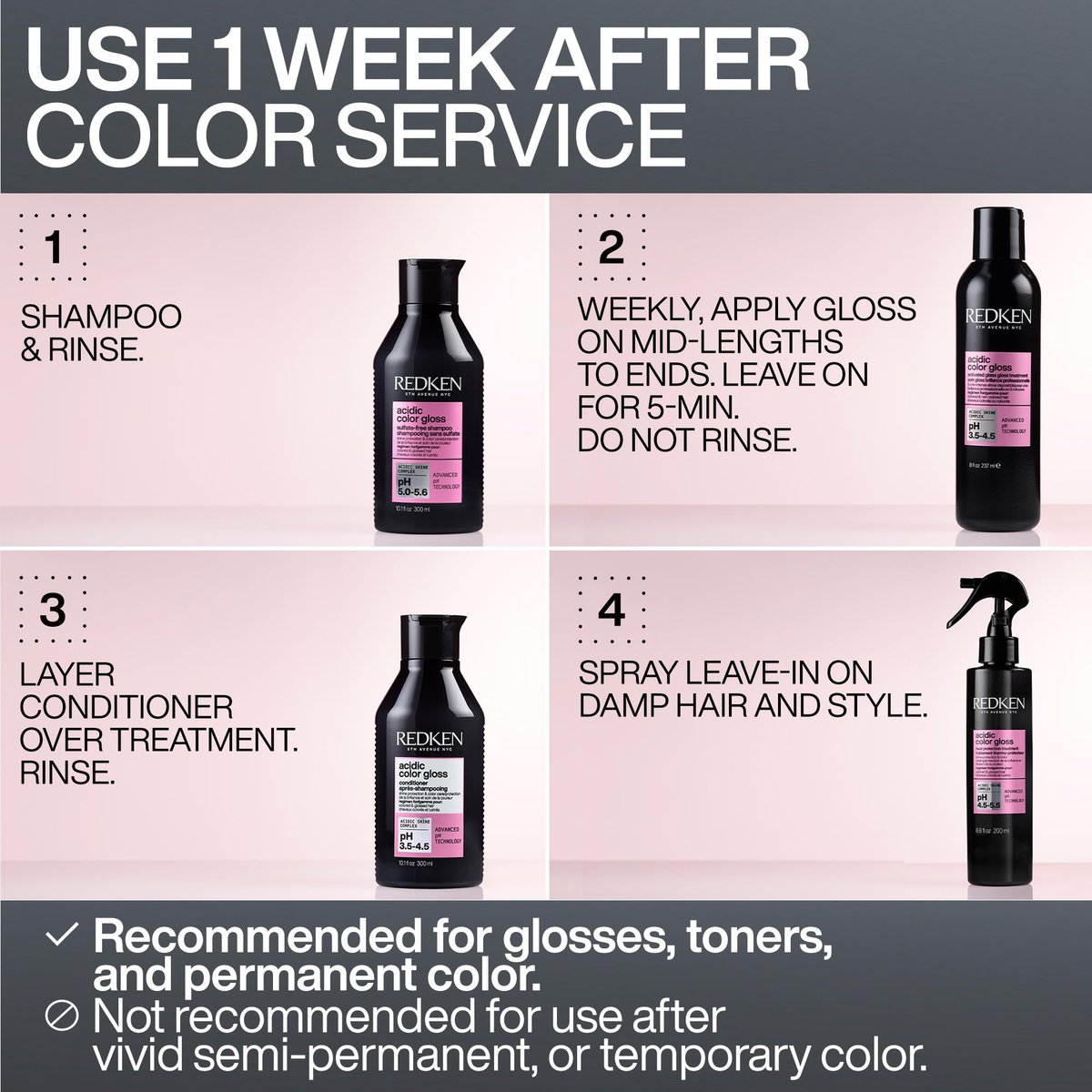 Redken Acidic Color Gloss Glass Gloss Treatment for Color-Treated Hair - 8 Fl Oz - görsel 5