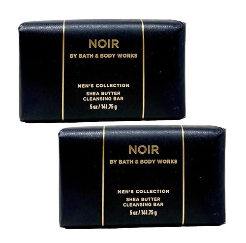 Bath & Body Works Men's Collection Noir Cleansing Bar - 2 Pack (5 oz Each) - Deep, Masculine Scent Avelisse