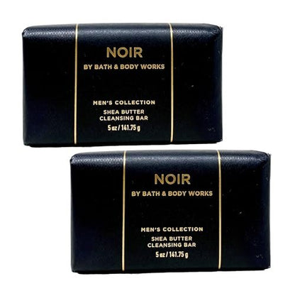 Bath & Body Works Men's Collection Noir Cleansing Bar - 2 Pack (5 oz Each) - Deep, Masculine Scent Avelisse