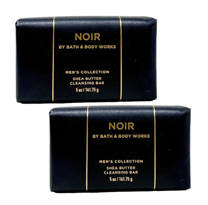 Bath & Body Works Men's Collection Noir Cleansing Bar - 2 Pack (5 oz Each) - Deep, Masculine Scent Avelisse