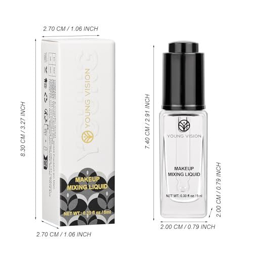 YOUNG VISION Makeup Mixing Liquid - Waterproof Eyeshadow & Foundation Mixing Medium, Eyeliner Sealer & Pigment Enhancer (0.3 fl oz, Transparent) - görsel 14