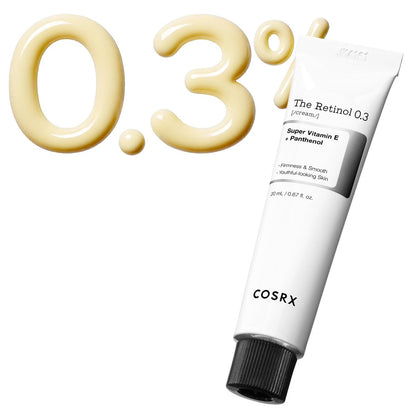 COSRX Retinol 0.3% Cream - Anti-Aging Eye & Neck Cream for Firm Skin, Reduces Wrinkles & Fine Lines - Gentle Daily Korean Skincare, 0.67 oz