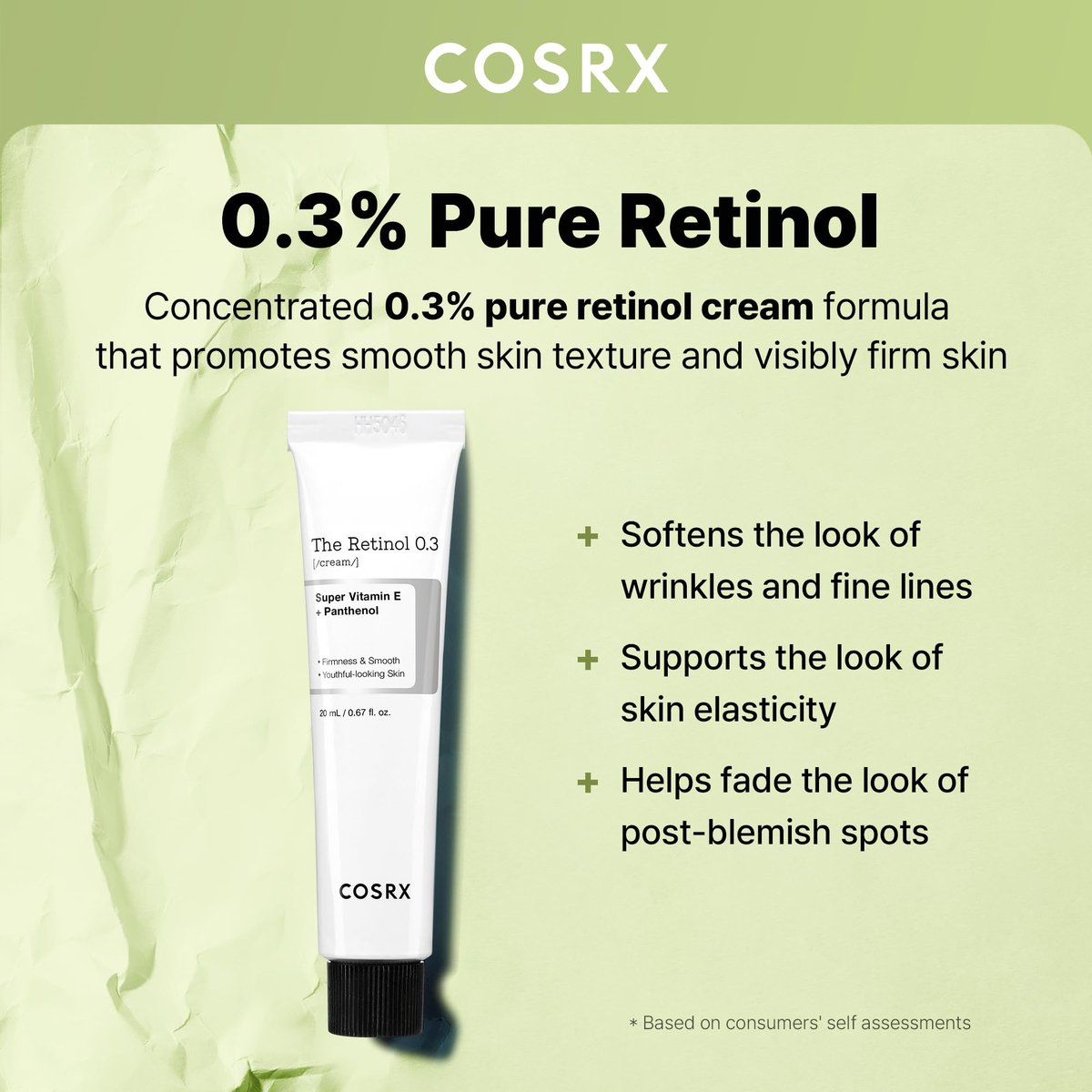 COSRX Retinol 0.3% Cream - Anti-Aging Eye & Neck Cream for Firm Skin, Reduces Wrinkles & Fine Lines - Gentle Daily Korean Skincare, 0.67 oz - görsel 3