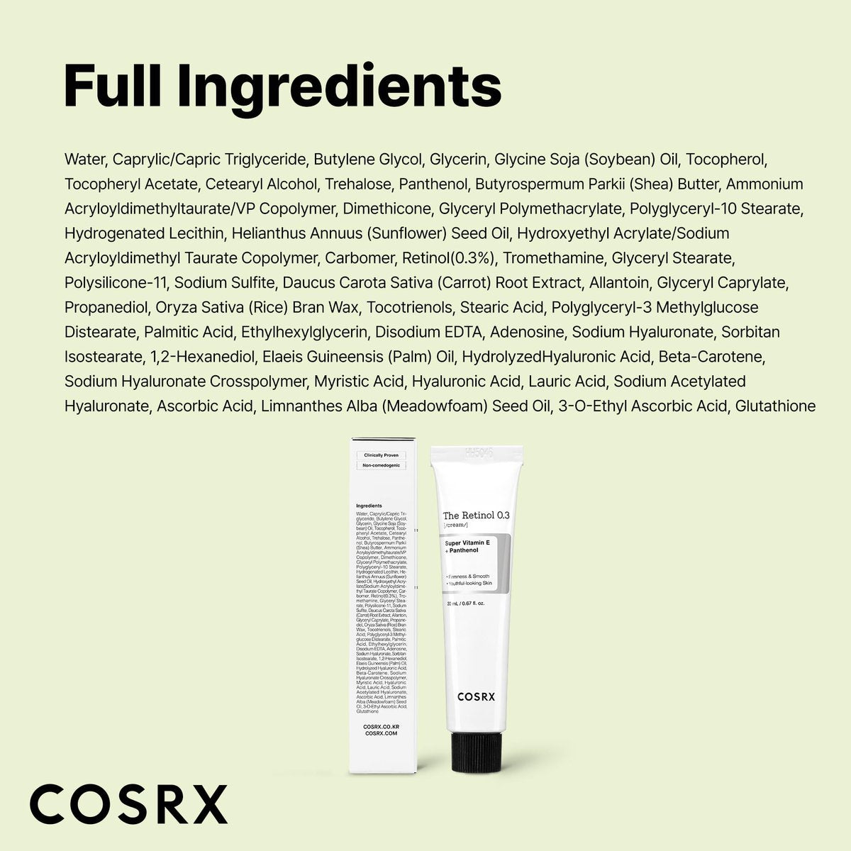 COSRX Retinol 0.3% Cream - Anti-Aging Eye & Neck Cream for Firm Skin, Reduces Wrinkles & Fine Lines - Gentle Daily Korean Skincare, 0.67 oz - görsel 15