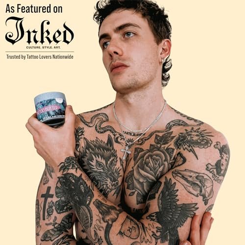 VITIUM Tattoo Butter Aftercare Balm 5oz – Vegan, Brightens & Heals New & Old Tattoos, Signature Tropical Italian Scent, Shea, Mango, Calendula, No Petroleum, Made in Italy Avelisse