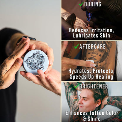 VITIUM Tattoo Butter Aftercare Balm 5oz – Vegan, Brightens & Heals New & Old Tattoos, Signature Tropical Italian Scent, Shea, Mango, Calendula, No Petroleum, Made in Italy Avelisse