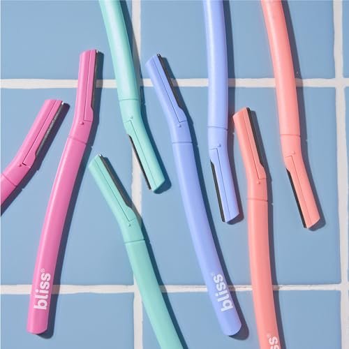 Bliss Dermaplaning Tools - Disposable Facial Exfoliator & Eyebrow Razor - 2 Pack (16 Count) Avelisse