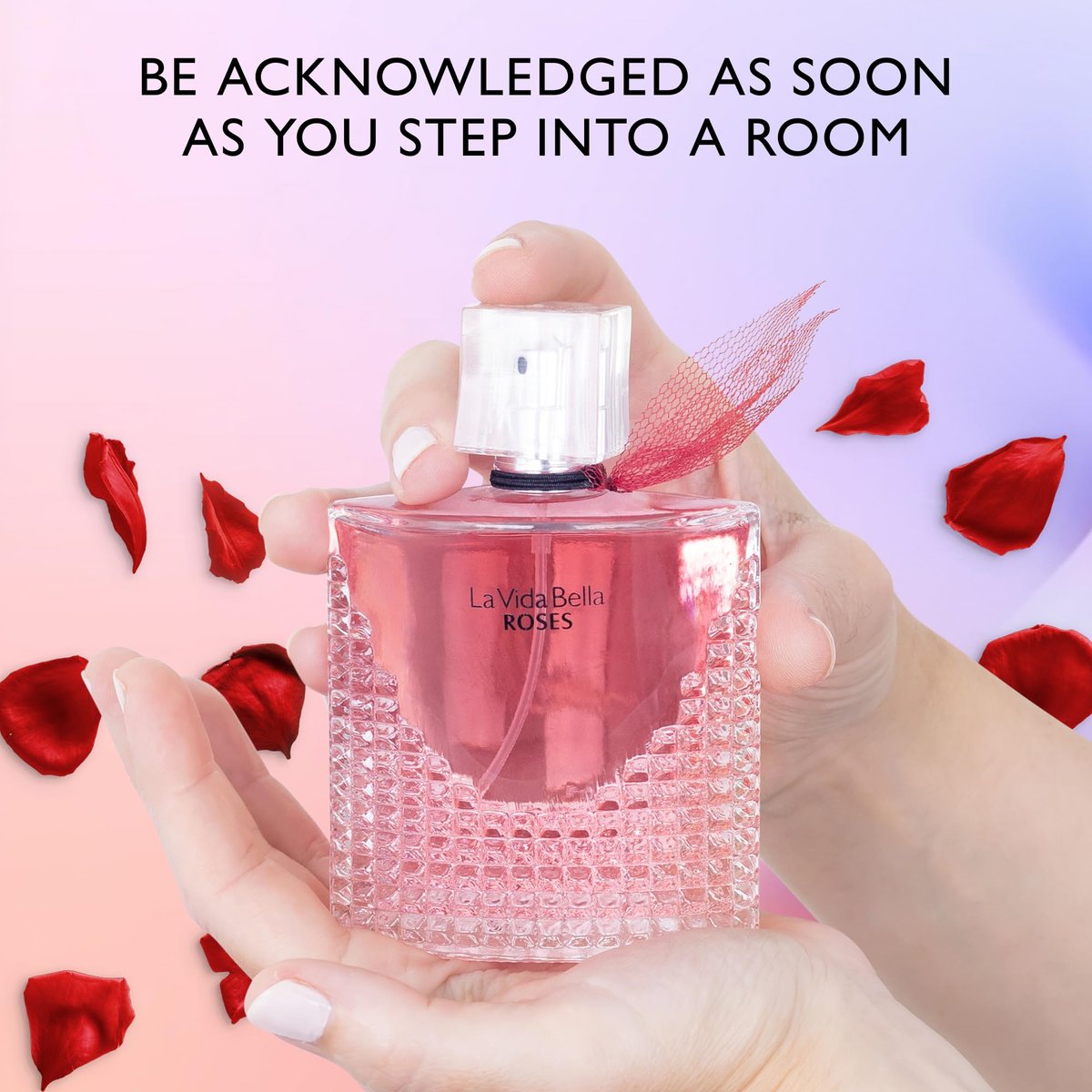 La Vida Bella Roses for Women Eau De Parfum - Floral Amber Fragrance with Raspberry, Pink Pepper & Bergamot - 100ml Avelisse