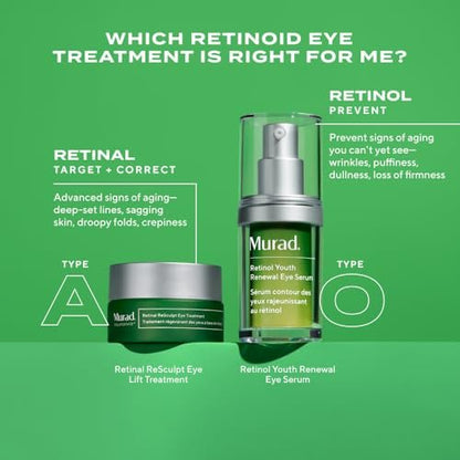 Murad Retinal ReSculpt Eye Lift Treatment - Age-Defying Eye Cream with Encapsulated Retinal, Gentian Root & Oat-Firming Film for Youthful Eyes - Tightens Droopy Lids & Under-Eye Bags - 0.5 Fl Oz Avelisse