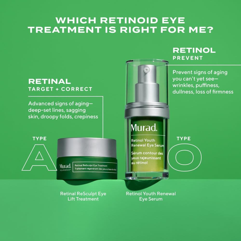 Murad Retinal ReSculpt Eye Lift Treatment - Age-Defying Eye Cream with Encapsulated Retinal, Gentian Root & Oat-Firming Film for Youthful Eyes - Tightens Droopy Lids & Under-Eye Bags - 0.5 Fl Oz Avelisse
