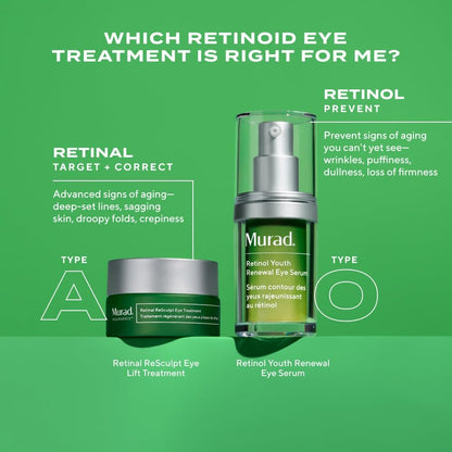 Murad Retinal ReSculpt Eye Lift Treatment - Age-Defying Eye Cream with Encapsulated Retinal, Gentian Root & Oat-Firming Film for Youthful Eyes - Tightens Droopy Lids & Under-Eye Bags - 0.5 Fl Oz Avelisse