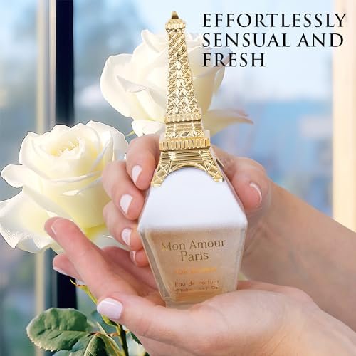 Mon Amour Paris for Women Eau De Parfum - Floral & Fruity Fragrance with Ylang-Ylang, Damascus Rose & Jasmine - Classy & Elegant Perfume for Daily Wear & Special Occasions - 100ml (3.4 Fl Oz) Avelisse