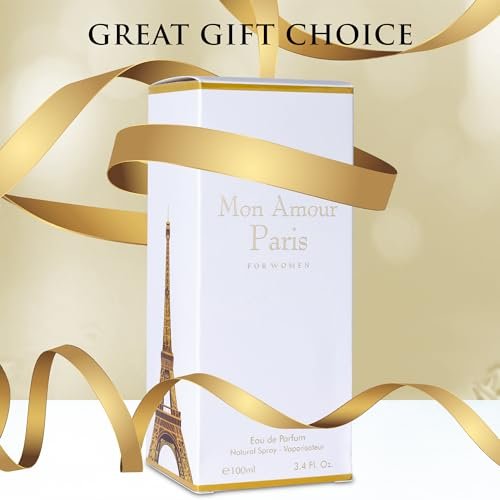 Mon Amour Paris for Women Eau De Parfum - Floral & Fruity Fragrance with Ylang-Ylang, Damascus Rose & Jasmine - Classy & Elegant Perfume for Daily Wear & Special Occasions - 100ml (3.4 Fl Oz) Avelisse