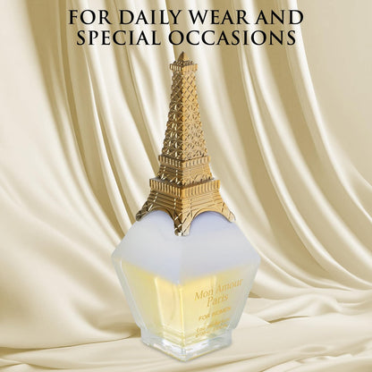 Mon Amour Paris for Women Eau De Parfum - Floral & Fruity Fragrance with Ylang-Ylang, Damascus Rose & Jasmine - Classy & Elegant Perfume for Daily Wear & Special Occasions - 100ml (3.4 Fl Oz) Avelisse