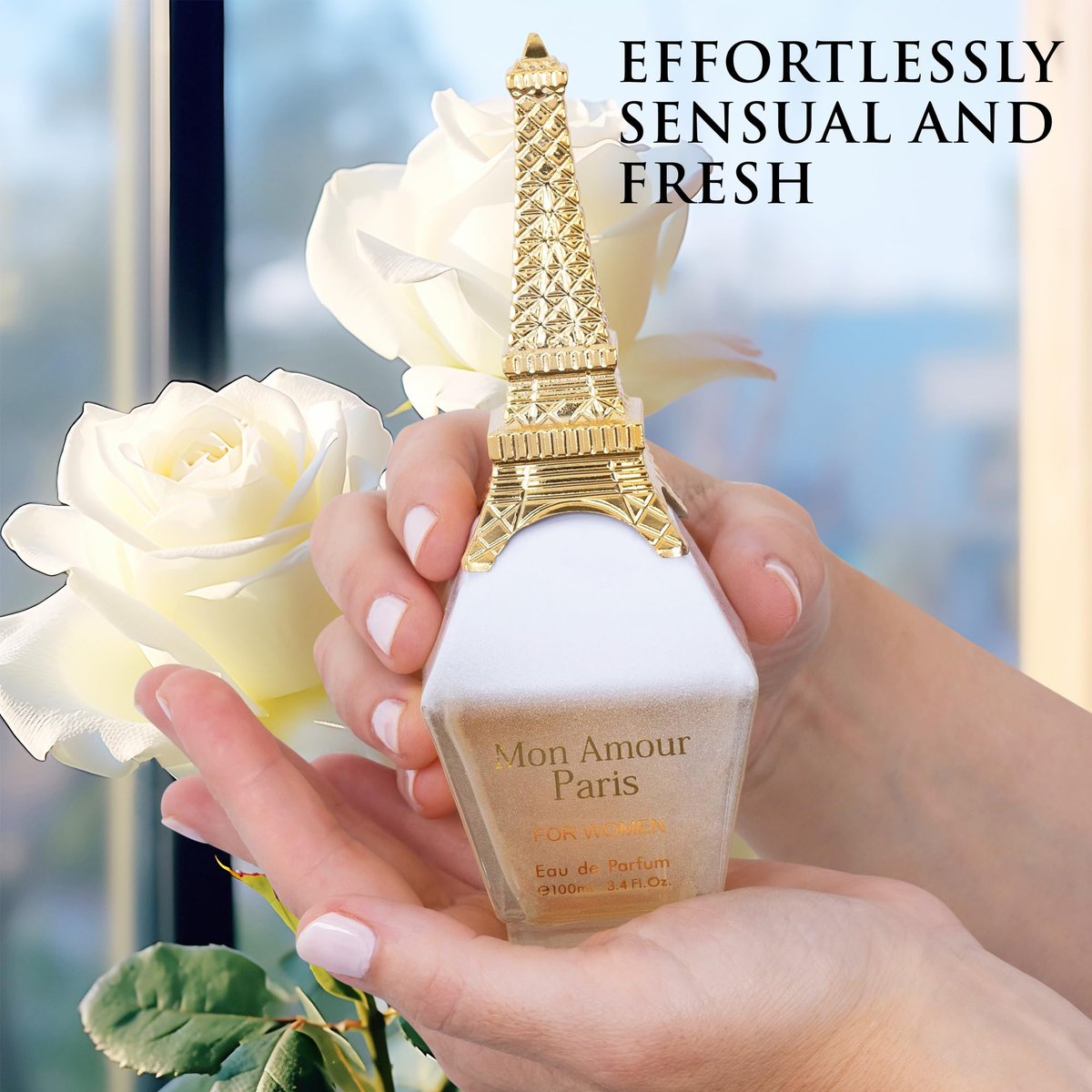 Mon Amour Paris for Women Eau De Parfum - Floral & Fruity Fragrance with Ylang-Ylang, Damascus Rose & Jasmine - Classy & Elegant Perfume for Daily Wear & Special Occasions - 100ml (3.4 Fl Oz) Avelisse