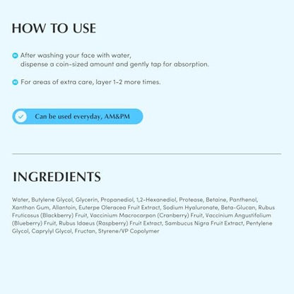 EQQUALBERRY Swimming Pool Toner - Korean Exfoliating & Hydrating Toner with Natural Enzyme Protease & Hyaluronic Acid for Sensitive Skin, 10.14 Fl Oz (300ml) Avelisse