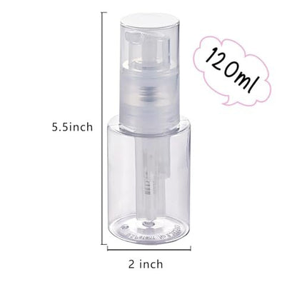HSOMiD 2-Pack Empty Powder Spray Bottle - Barber Powder, Talc, Hair Fibers Applicator for Salon, Cleaning, Plants, Misting & Skin Care (120ml) Avelisse