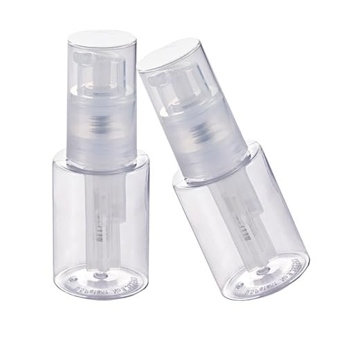HSOMiD 2-Pack Empty Powder Spray Bottle - Barber Powder, Talc, Hair Fibers Applicator for Salon, Cleaning, Plants, Misting & Skin Care (120ml) Avelisse
