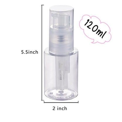 HSOMiD 2-Pack Empty Powder Spray Bottle - Barber Powder, Talc, Hair Fibers Applicator for Salon, Cleaning, Plants, Misting & Skin Care (120ml) Avelisse