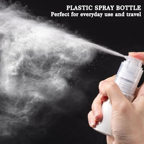 HSOMiD 2-Pack Empty Powder Spray Bottle - Barber Powder, Talc, Hair Fibers Applicator for Salon, Cleaning, Plants, Misting & Skin Care (120ml) Avelisse