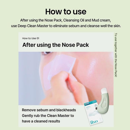 ILSO Deep Clean Master - Professional Blackhead Remover Tool, Safe Silicone, Use with Mud Cream & Cleansing Oil