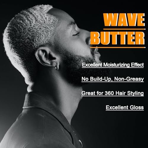 Goiple Wave Butter 360 Wave Grease for Men – All Natural Wave Cream with Shea Butter & Beeswax for Layered Waves, Moisture & Shine (3.5 oz) Avelisse