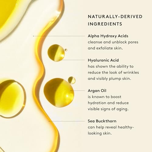 Naked & Thriving The Night Set: Renew Resurfacing Night Serum & Rejuvenate Restorative Face Oil with Hyaluronic Acid, Argan Oil, Sea Buckthorn & Fruit AHAs Avelisse