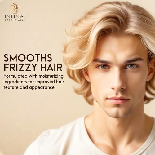 INFINA ESSENTIALS Castor Oil Shampoo and Conditioner Set for Hair Growth with Rosemary & Peppermint Oil - 16 fl oz Each, Anti-Hair Loss for Men & Women Avelisse