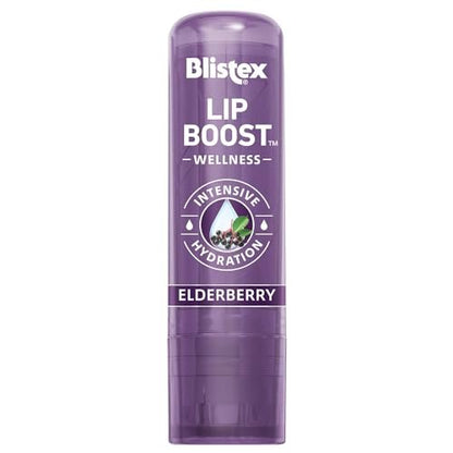 Blistex Lip Boost Wellness - Intensive Hydration Lip Balm with Coconut Oil, Beeswax & Elderberry (Pack of 2)
