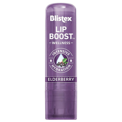 Blistex Lip Boost Wellness - Intensive Hydration Lip Balm with Coconut Oil, Beeswax & Elderberry (Pack of 2)