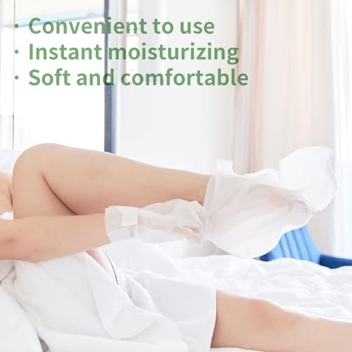 SULADEC Moisturizing Foot Mask with Shea Butter and Goat Milk - Hydrating Foot Masks for Dry Cracked Feet - Soft & Smooth Touch - Men Women - 5 Pairs - görsel 10
